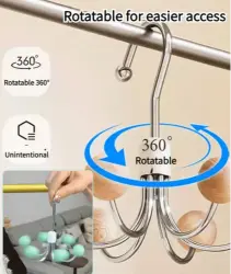 شماعة الطرح والملابس الداخلية الدوارة - الصورة 4